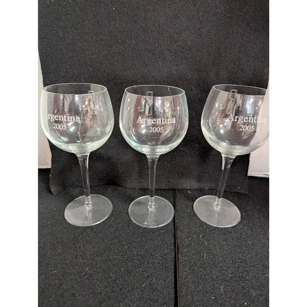 Childress Vineyards Etched Wine Glasses - Set of 3 Drinkware Barware Cocktail